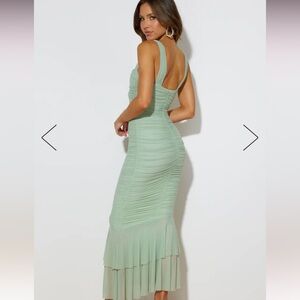 Hello Molly Party Pal MIDI Dress Pistachio